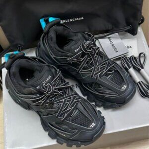 Balenciaga Black Mesh Track Sneakers US 11